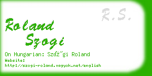 roland szogi business card